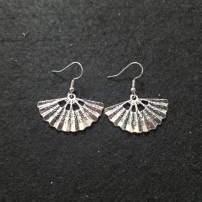 Gray Fan Earring
