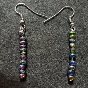 Oil Spill Black Earring