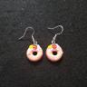 Peach Donut Earrings