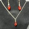 Red Christmas Bulb jewelry Set