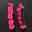 3" Red Rose Barrette