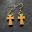 Wood Cross Earring